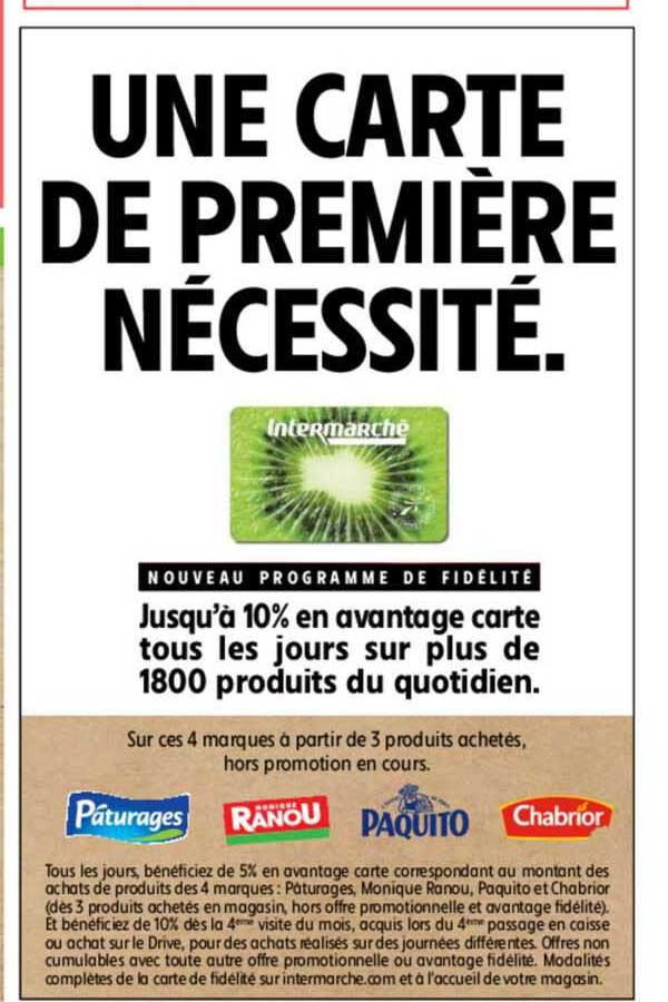 une carte de première nécessité