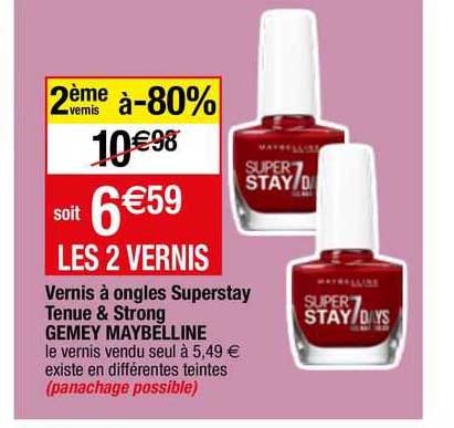 vernis a ongles superstay tenue & strong gemey maybelline