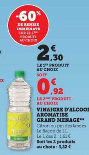 vinaigre d'alcool aromatisé grand ménage