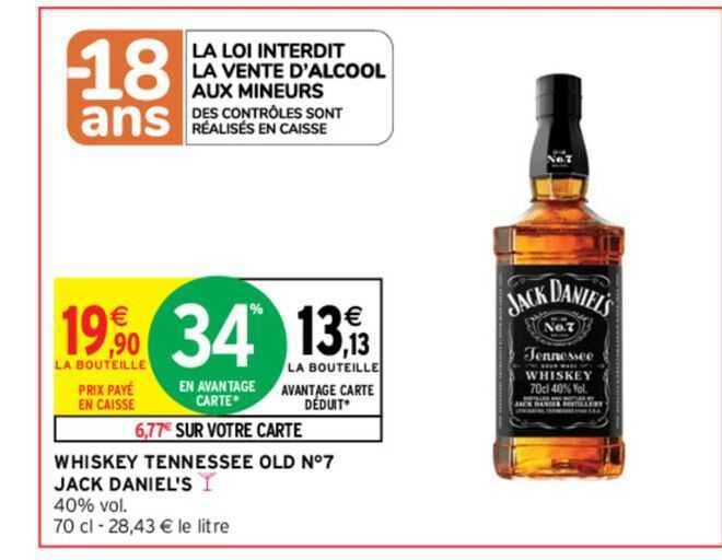 whiskey tennessee old n°7 jack daniel's