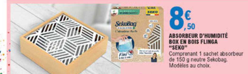absorbeur d'humidité box en bois flinga seko