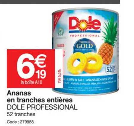 Ananas En Tranches Entières Dole Professional