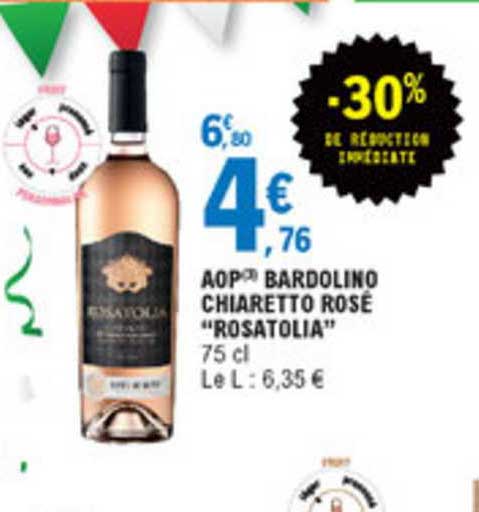 aop bardolino chiaretto rosé rosatolia -30% réduction immédiate