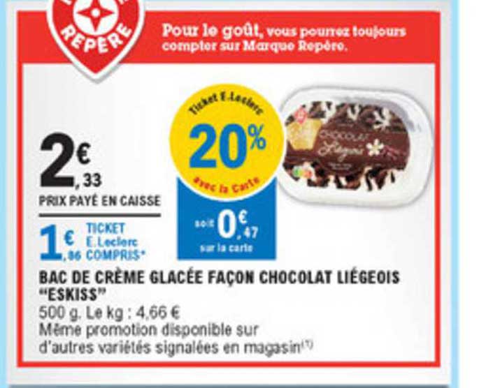 bac de crème glacée façon chocolat liégeois eskiss