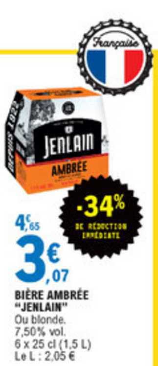 Bière Ambrée Jenlain -34% Réduction Immédiate