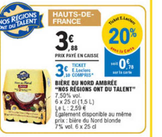 bière du nord ambrée nos régions ont du talent