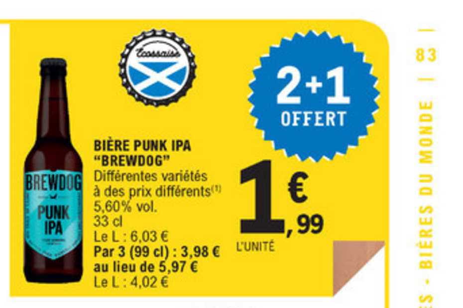 bière punk ipa brewdog 2+1 offert