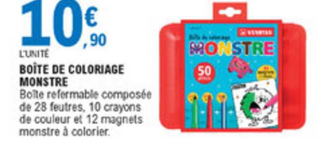 boîte de coloriage monstre