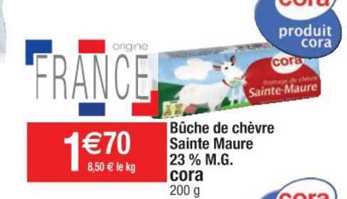 bûche de chèvre sainte maure 23% m.g.