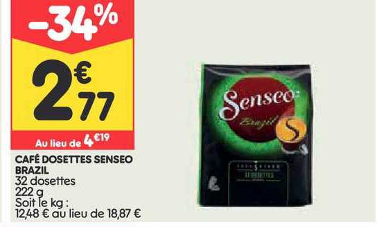 café dosettes senseo brazil