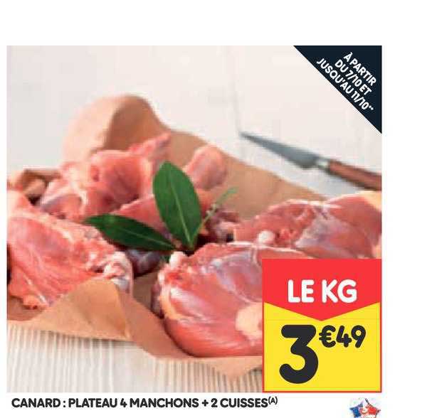 Canard Plateau 4 Manchons + 2 Cuisses