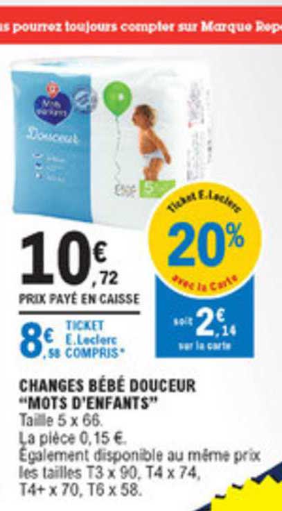 changes bébé douceur mots d'enfants