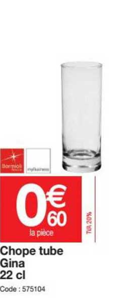 chope tube gina 22 cl