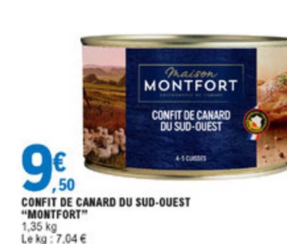 confit de canard du sud ouest montfort