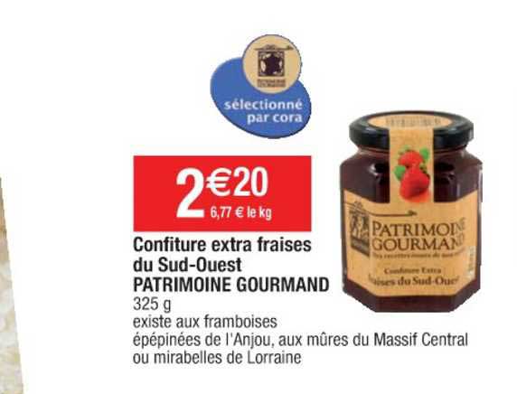 confiture extra fraises du sud ouest patrimoine gourmand