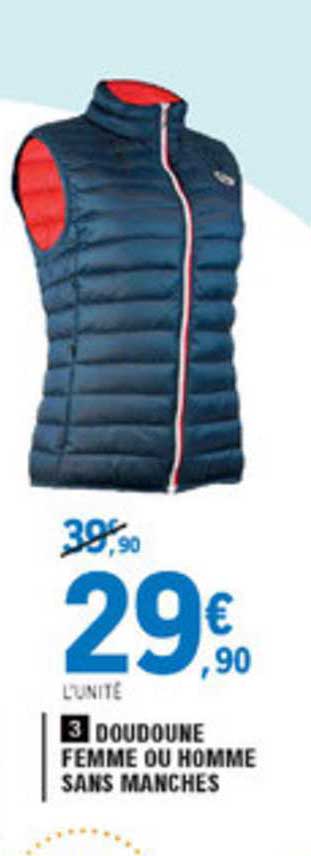 doudoune femme ou homme sans manches