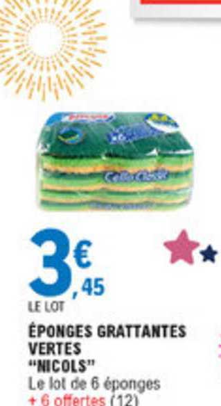 éponges grattantes vertes nicols