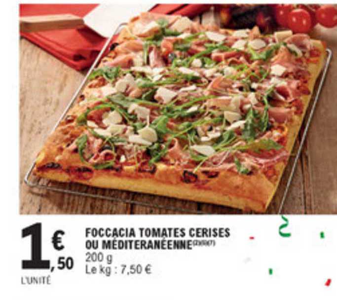 foccacia tomates cerises ou méditeranéenne