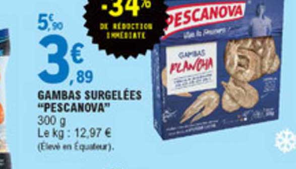 Gambas Surgelées Pescanova -34% Réduction Immédiate