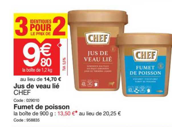 jus de veau lié chef fumet de poisson