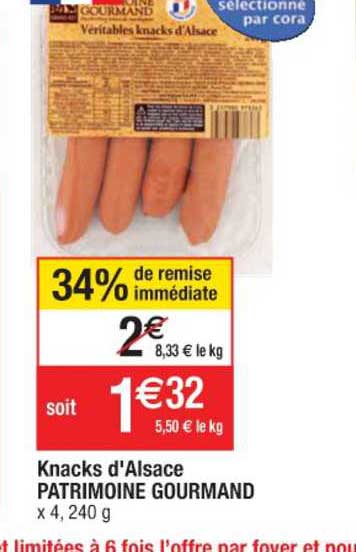 Knacks D'alsace Patrimoine Gourmand 34% Remise Immédiate