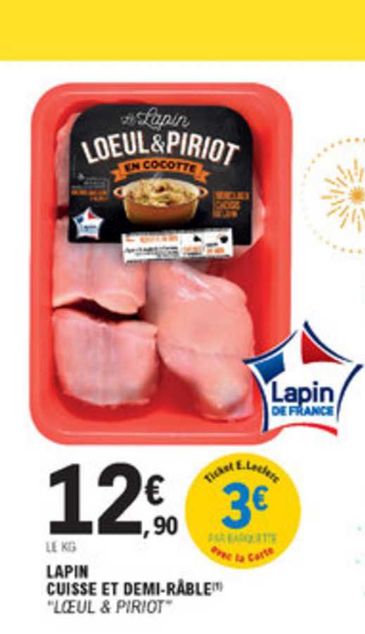 lapin cuisse et demi râble loeul & piriot