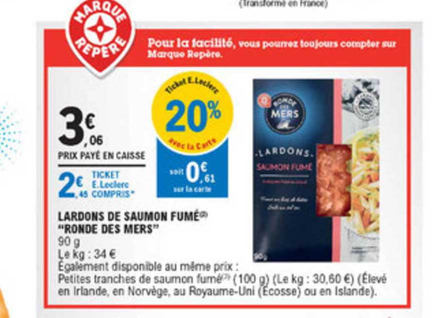 lardons de saumon fumé ronde des mers