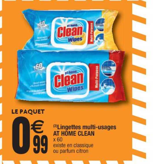 lingettes multi usage at home clean