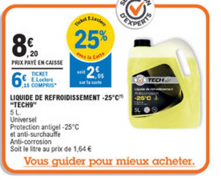 liquide de refroidissement moins 25°c tech9
