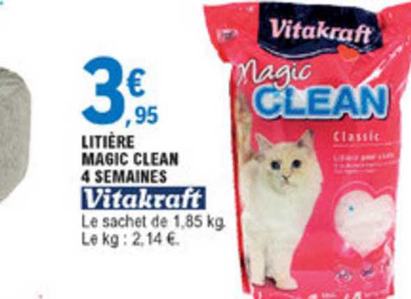 litière magic clean 4 semaines vitakraft
