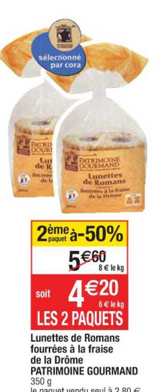 Lunettes De Romans Fourrées à La Fraise De La Drôme Patrimoine Gourmand 2ème Paquet à -50%