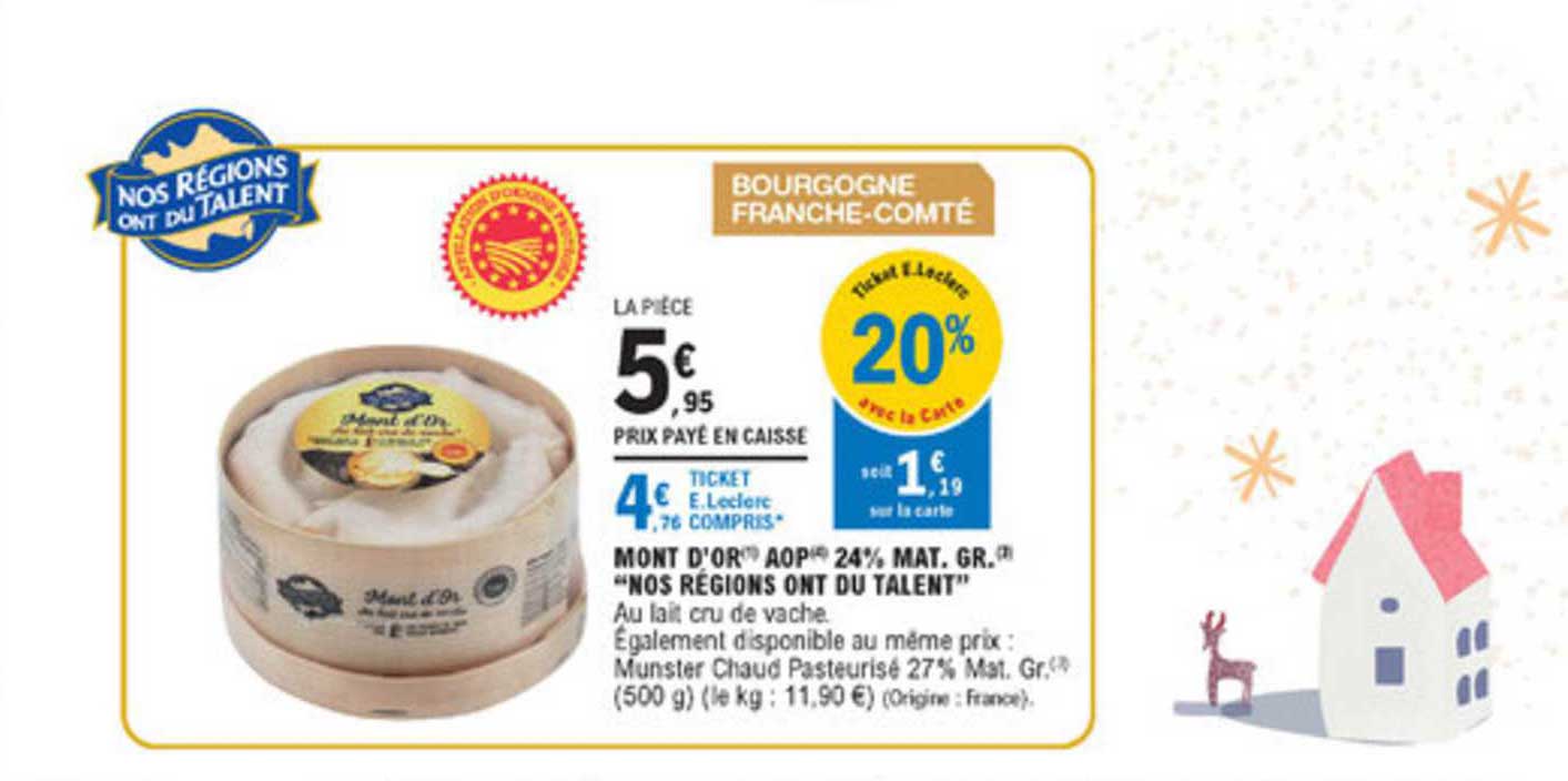 mont d'or aop 24% m.g. nos régions ont du talent