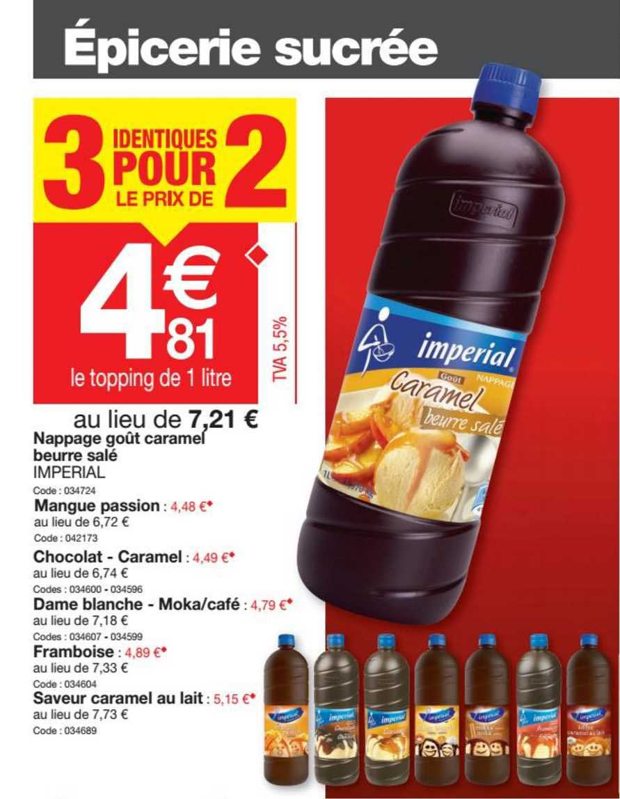 nappage goût caramel