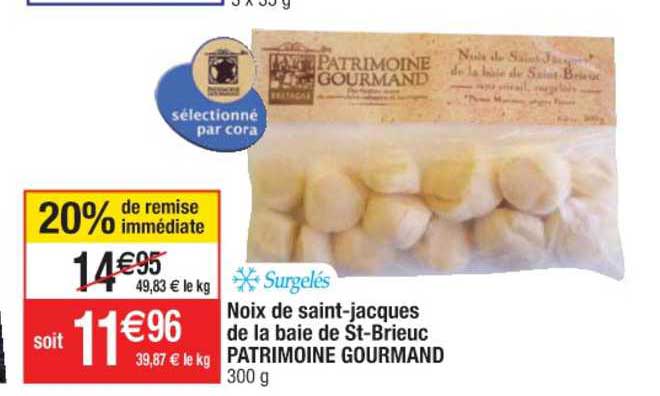 noix de saint jacques de la baie de st brieuc patrimoine gourmand 20% remise immédiate