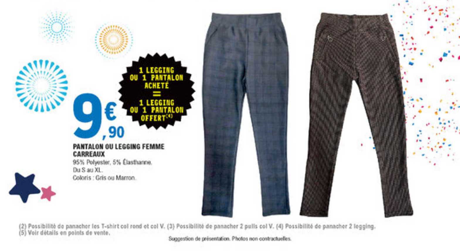 Pantalon Ou Legging Femme Carreaux 1 Acheté = 1 Offert