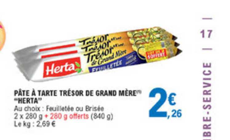 pâte à tarte trésor de grand mère herta