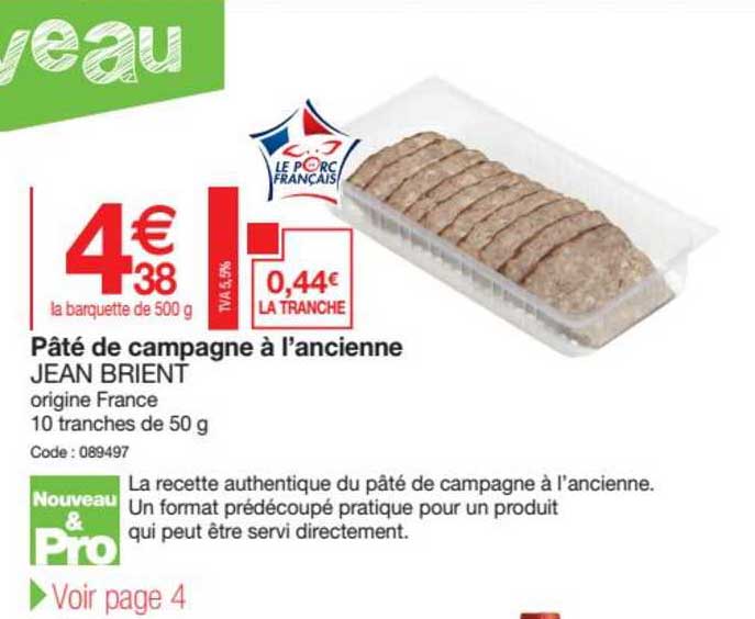 Pâté De Campagne à L'ancienne Jean Brient