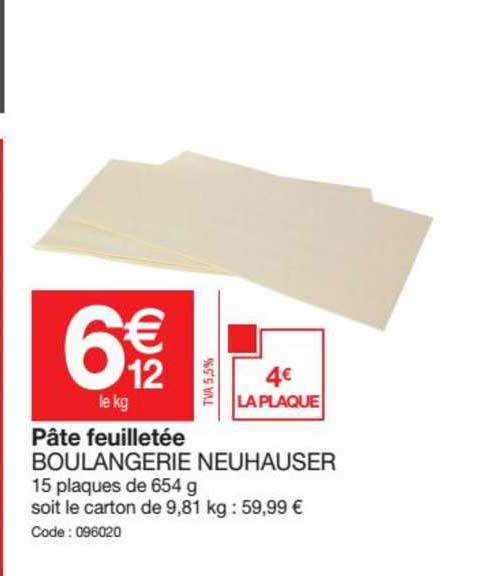 pâte feuilletée boulangerie neuhauser