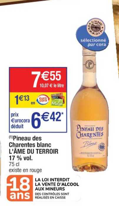 pineau des charentes blanc l'âme du terroir 17% vol.
