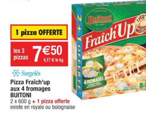 pizza fraîch'up aux 4 fromages buitoni