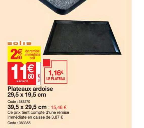 plateaux ardoise solia