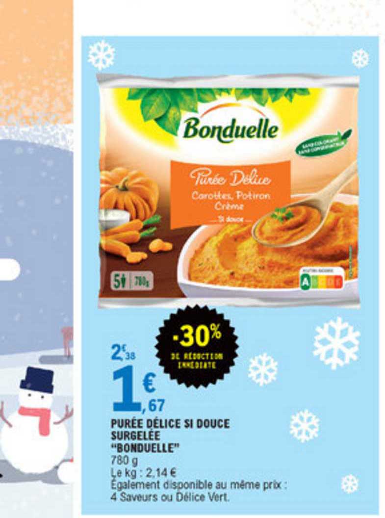 Purée Délice Si Douce Surgelée Bonduelle -30% Réduction Immédiate
