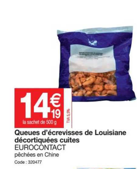 Queues D'écrevisses De Louisiane Décortiquées Cuites Eurocontact