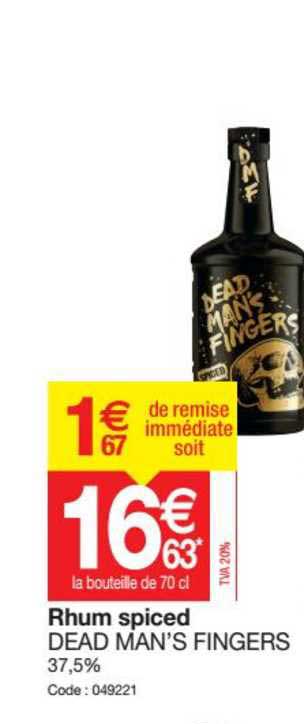 rhum spiced dead man's fingers