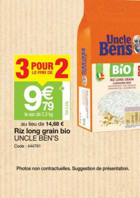 riz long grain bio uncle ben's