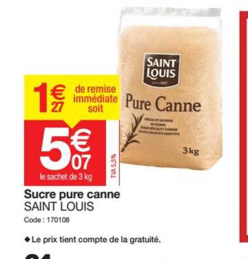 sucre pure canne saint louis