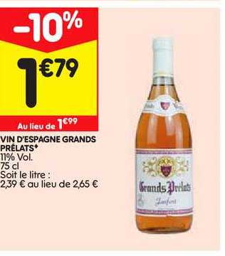 vin d'espagne grands prélats