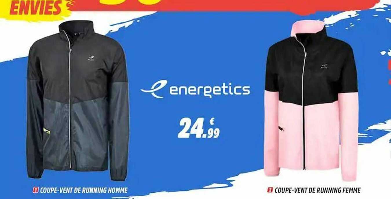 Coupe-vent De Running Homme Coupe-vent De Running Femme Energetics