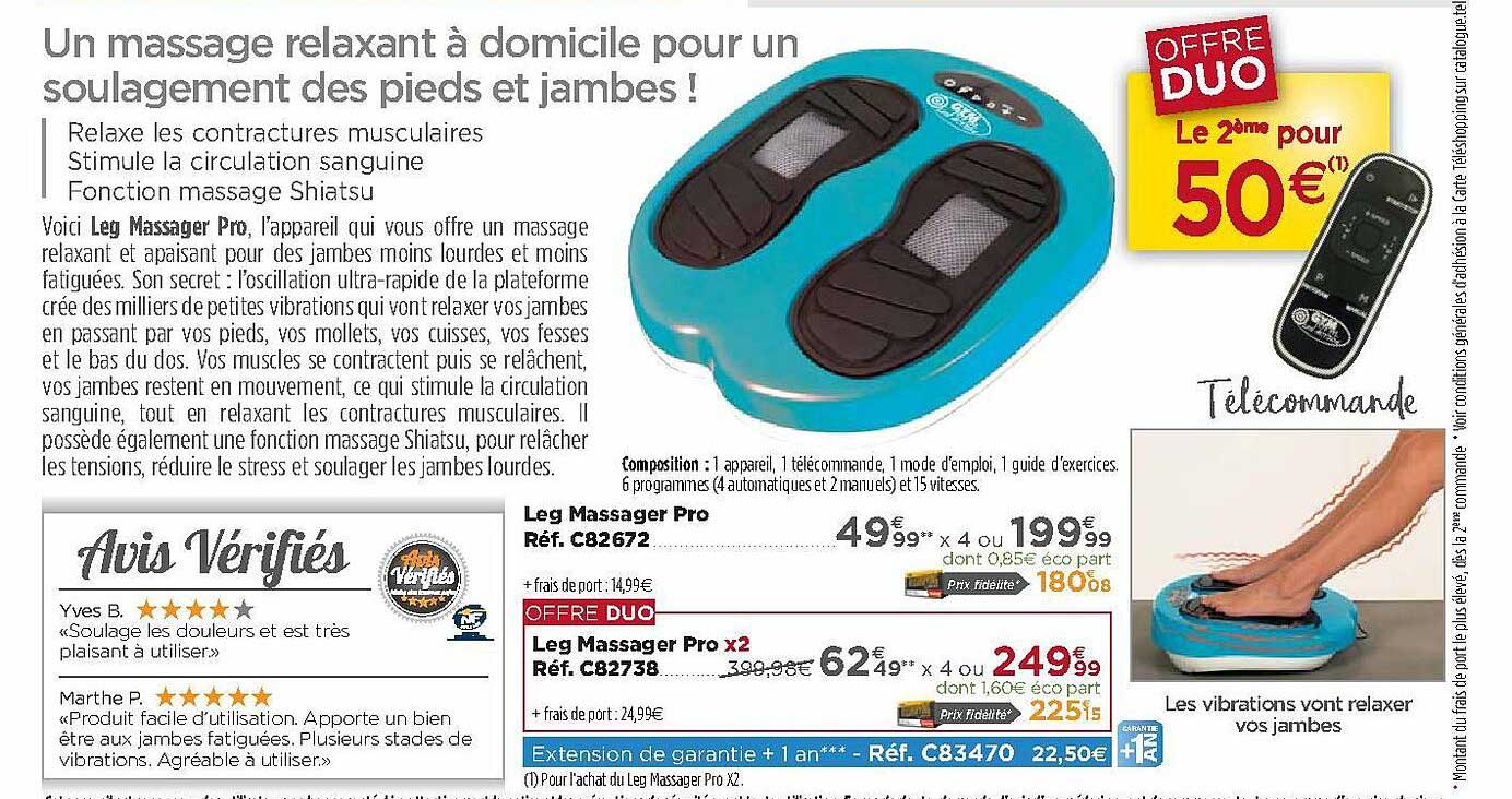 leg massager pro réf. c82672 leg massager pro x2 réf. c82738