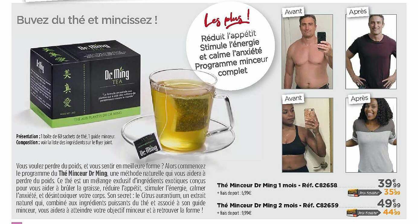 thé minceur dr ming 1 mois réf. c82658 thé minceur dr ming 2 mois réf. c82659